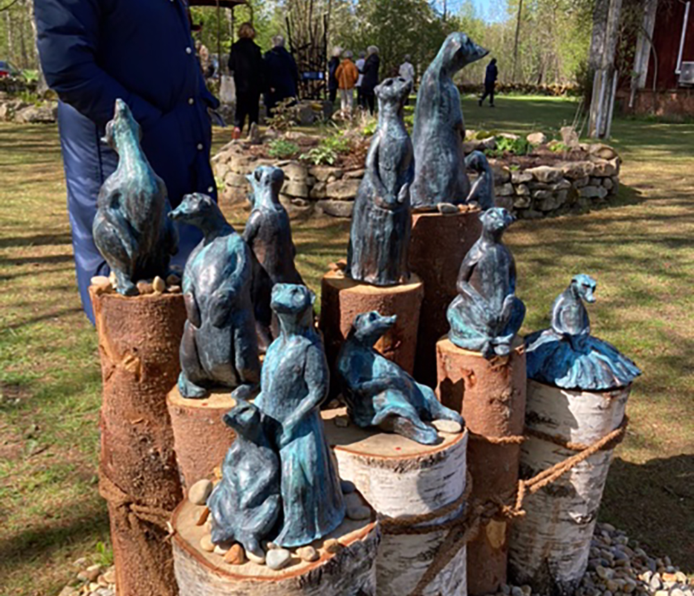 Skulpturer i koppar, konstresa med Tjörns konstförening