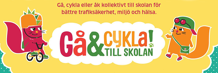 Illustration på trafikkalenderns evenemang "gå och cykla"